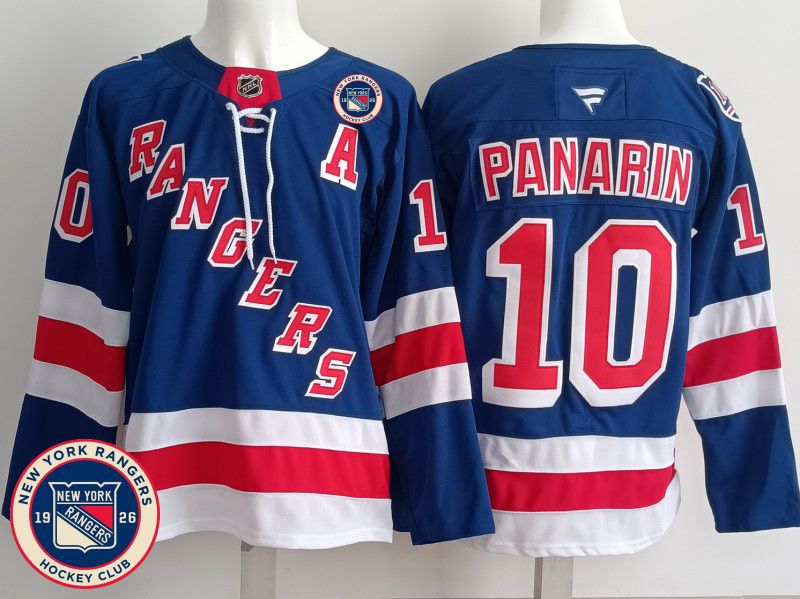 Men New York Rangers #10 Panarin Blue 2025 Fanatics Home Premium NHL Jersey style 3->new york rangers->NHL Jersey